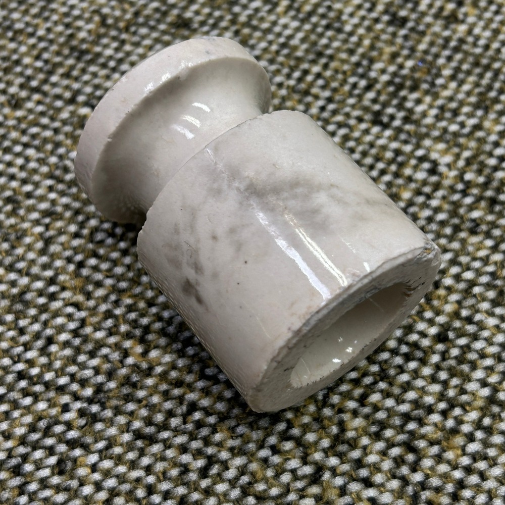 Ceramic Insulator Small White Good Vintage Industrial Accent